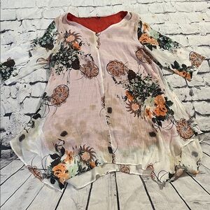 1x all 3 Floral Print Women's Top